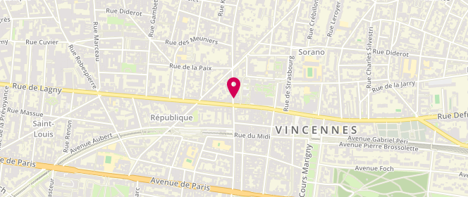 Plan de Balise, 68 Rue de Montreuil, 94300 Vincennes