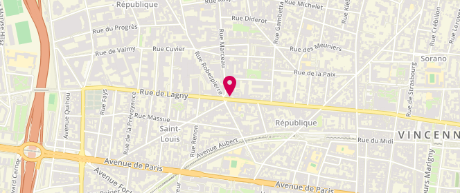 Plan de Montreuil Point Laverie, 34 Bis Rue de Lagny, 93100 Montreuil