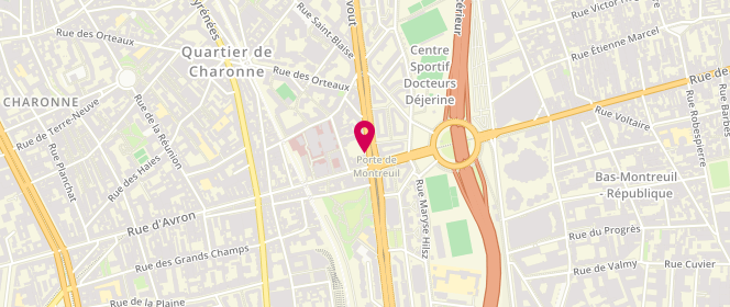 Plan de Eclat Laverie Libre Service, 71 Boulevard Davout, 75020 Paris