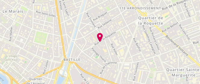 Plan de Colporteur Pressing, 60 Rue de la Roquette, 75011 Paris