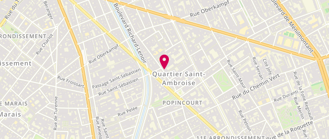 Plan de Laverie Equateur, 16-18 Rue de la Folie Méricourt, 75011 Paris