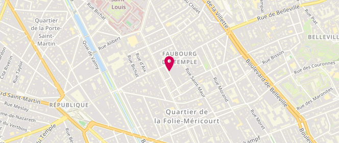 Plan de Laverie Goncourt, 12 Rue des Goncourt, 75011 Paris