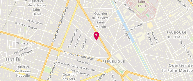 Plan de Laverie Lav Express, 20 Rue de Lancry, 75010 Paris
