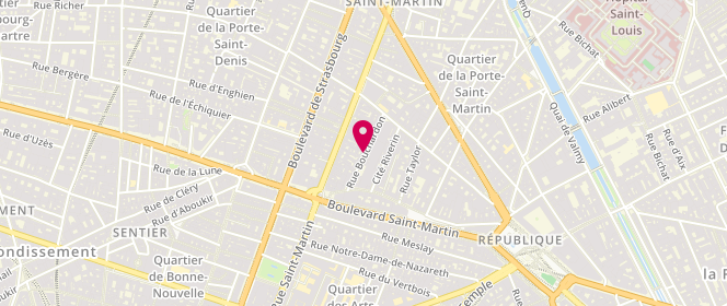 Plan de Laverie Bouchardon, 13 Rue Bouchardon, 75010 Paris