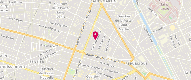 Plan de Laverie Bouchardon, 13 Rue Bouchardon, 75010 Paris