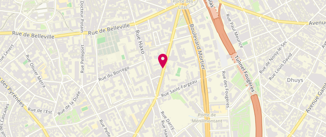 Plan de Laverie Gambetta, 209 Avenue Gambetta, 75020 Paris