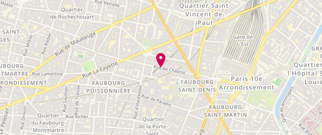 Plan de Laverie Chabrol, 43 Rue de Chabrol, 75010 Paris