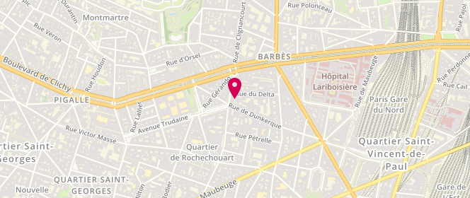 Plan de Point Laverie service, 80 Rue Marguerite de Rochechouart, 75009 Paris