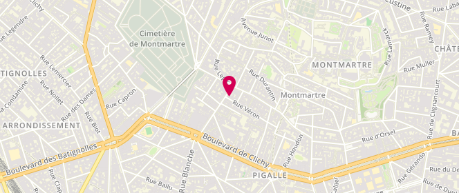 Plan de Balise, 44 Rue Véron, 75018 Paris