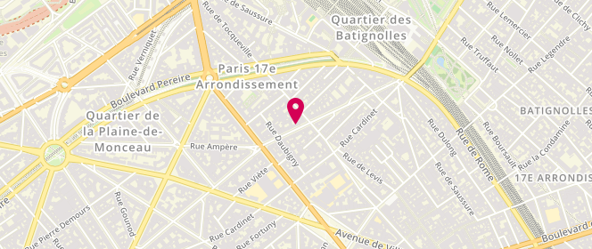 Plan de LAVERIE AUTOMATIQUE LAUNDRY 36 RUE JOUFFROY d'ABBANS 75017 (angle rue Tocqueville), 36 Rue Jouffroy d'Abbans, 75017 Paris