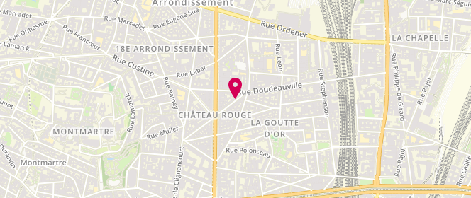 Plan de S.B.S Laverie Libre Service, 35 Rue Poulet, 75018 Paris