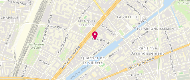 Plan de Riquet Laverie, 13 Rue Riquet, 75019 Paris