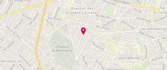 Plan de LAVERIE LAUNDROMAT - Ma Pince à Linge Damremont, 36 Rue Damrémont, 75018 Paris