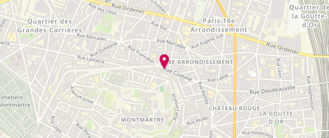 Plan de Laverie Custine, 55 Rue Custine, 75018 Paris