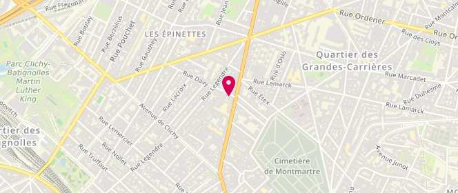 Plan de Laverie LAVE DISCOUNT, 3 Rue Davy, 75017 Paris