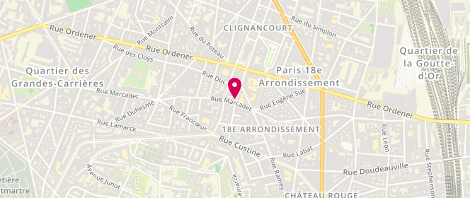 Plan de Le Lavoir, 23 Rue Hermel, 75018 Paris