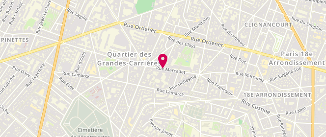 Plan de Laverie Marcadet, 169 Rue Marcadet, 75018 Paris