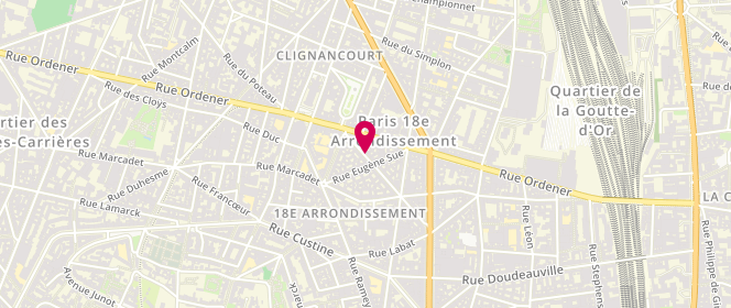 Plan de Laverie Montmartre Simart, 30 Rue Simart, 75018 Paris