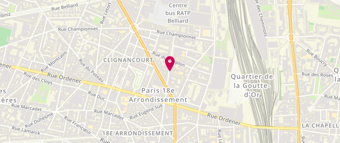 Plan de Mess Lavage, 118 Clignancourt, 75018 Paris