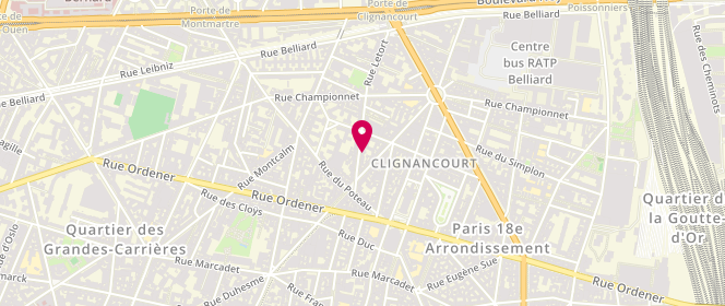 Plan de Lav'Story, 14 Rue Letort, 75018 Paris