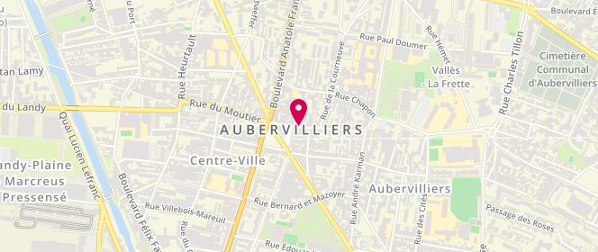 Plan de Pacific Laverie, 14 Rue du Moutier, 93300 Aubervilliers
