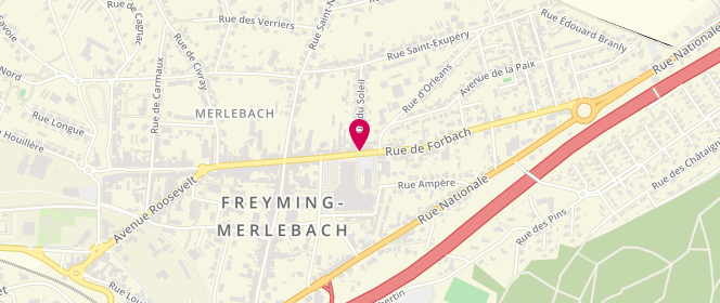 Plan de Laverie Self Service Alves, 33 Rue de Forbach, 57800 Freyming-Merlebach