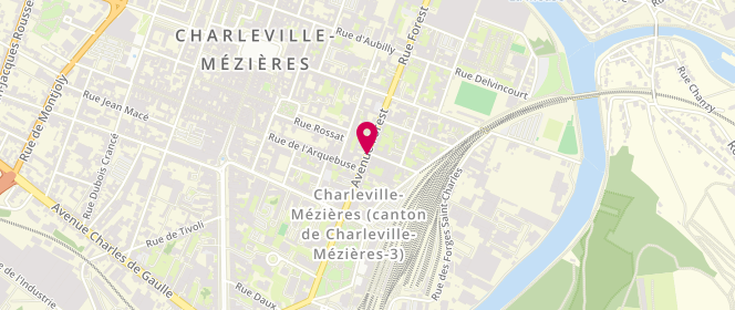Plan de Laverie Forest, 34 Avenue Forest, 08000 Charleville-Mézières