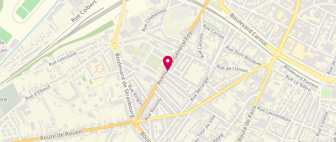 Plan de Espace Laverie, 165 avenue du Général Foy, 80000 Amiens