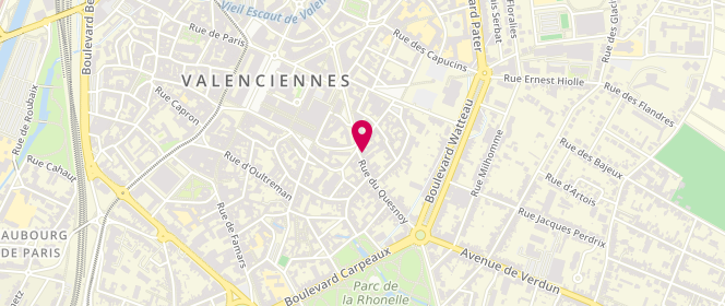 Plan de LAVERIE DU QUESNOY 7j7 DE 7H A 21H, 91 Rue du Quesnoy, 59300 Valenciennes