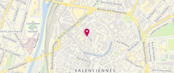 Plan de KOOL WASH VALENCIENNES 7j/7 DE 8H A 21H, 107 Rue de Lille, 59300 Valenciennes