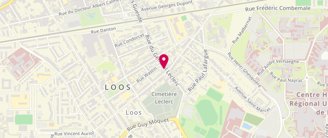 Plan de Loos-Y-Clair Laverie Libre Service, 78 Rue du Général Leclerc, 59120 Loos