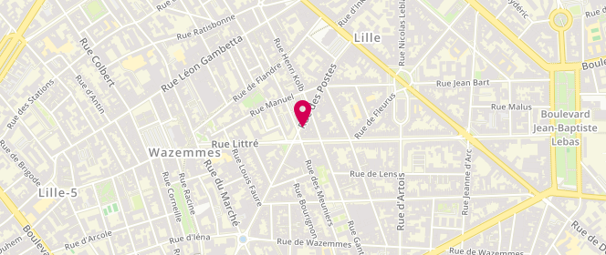 Plan de Lavotec, 57 Rue des Postes, 59000 Lille