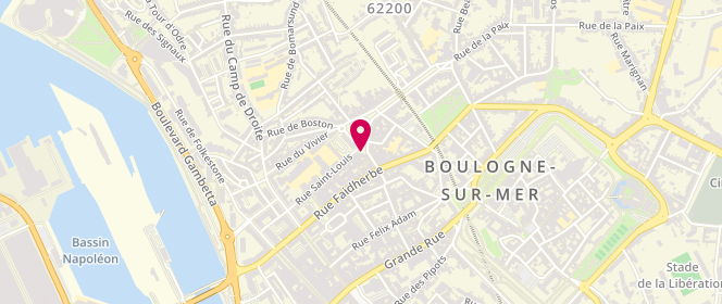 Plan de La Blanchisserie Boulonnaise, 6 place Navarin, 62200 Boulogne-sur-Mer