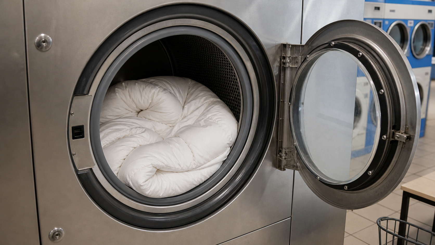Couette placée dans une machine grand volume sans tasser le tambour